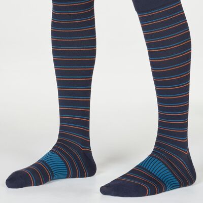 PERRY STRIPE FLIGHT SOCKS - NAVY