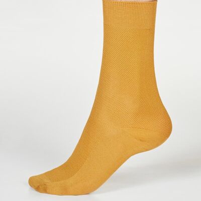 Rodney Dress Socks - Amber Yellow