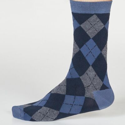 Philip Argyll Socks - Blue Slate