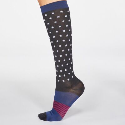 Billie Star Flight Socks - Black