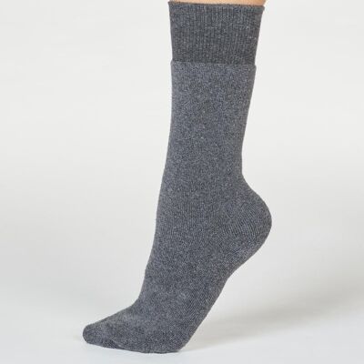 BOBBIE WALKER SOCKS - DARK GREY MARLE