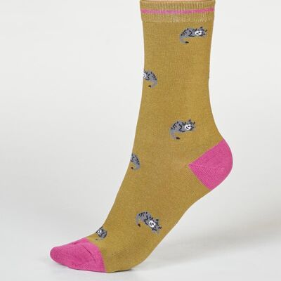 LULA CAT SOCKS - HERB GREEN