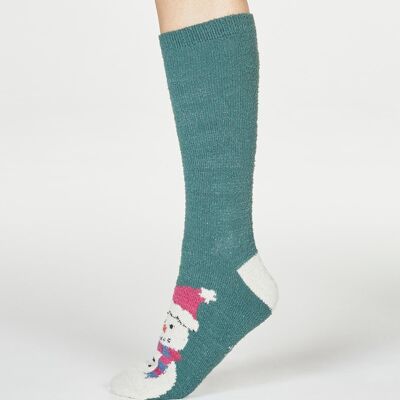 Ella Christmas Socks - Holly Green