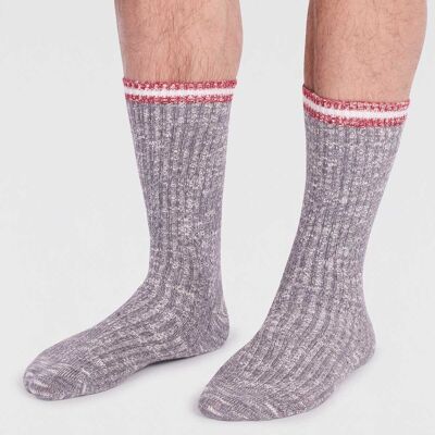 Phillip Organic Cotton Fleck Socks - Grey