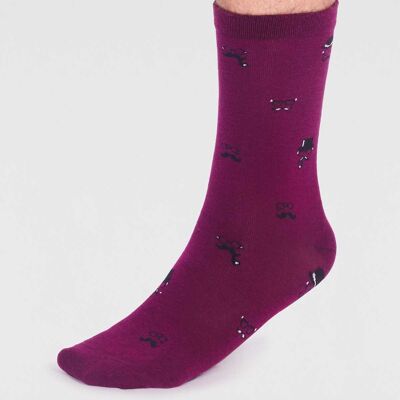 Jett Organic Cotton Smart Socks - Fig Purple