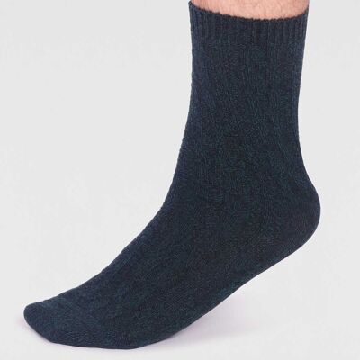 Hendrix Organic Cotton Rib Socks - Forest Green