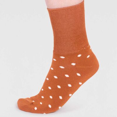 Amara Organic Cotton Spot Walker Socks - Harvest Orange
