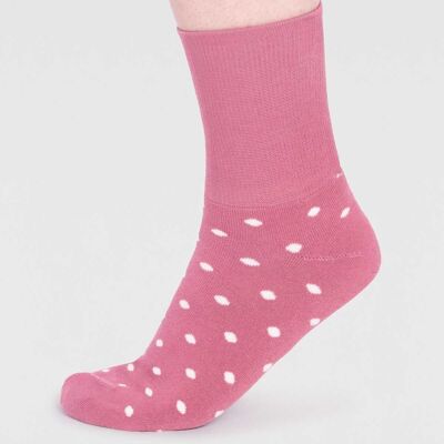 Amara Organic Cotton Spot Walker Socks - Dusty Rose Pink