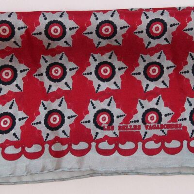 Mini Silk Scarf Daisy rouge red