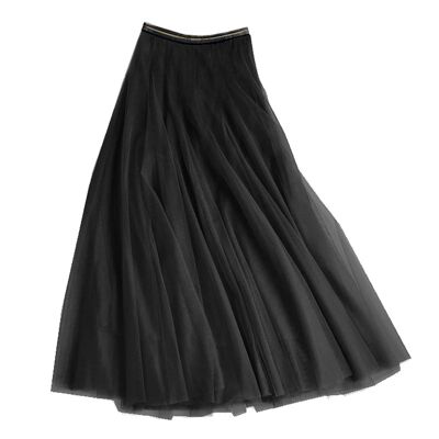 Jupe superposée en tulle noire, Small