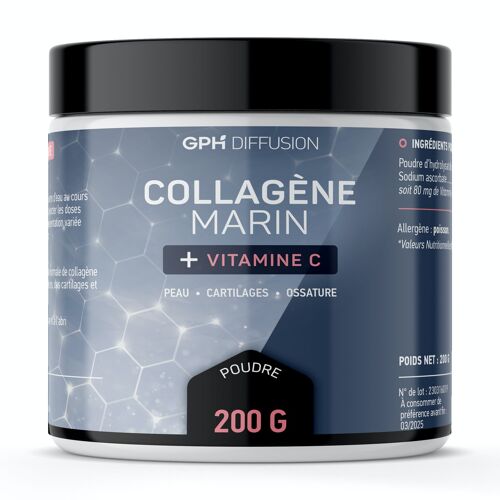 Collagène marin + Vitamine C - 200 g poudre