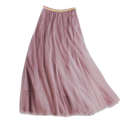 Tulle layer skirt in mauve, Small