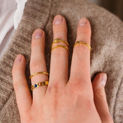 5 Pcs Set Golden Bohemian Vintage Tribal Metallic Fashion Fingers Rings