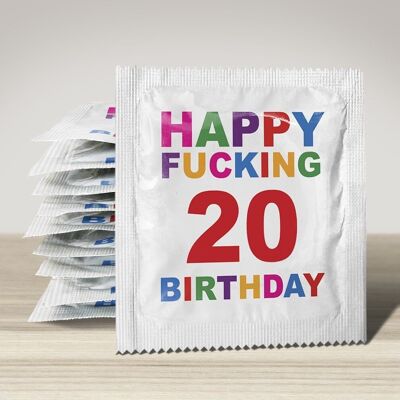 Kondom: Happy Fucking 20. Geburtstag