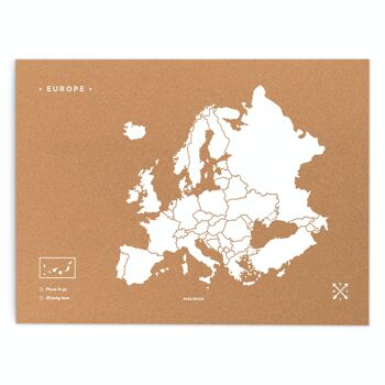Carte de l'Europe sur le liège 12