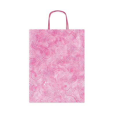 Sachet cadeau Fuchsia Mosaic (moyen)