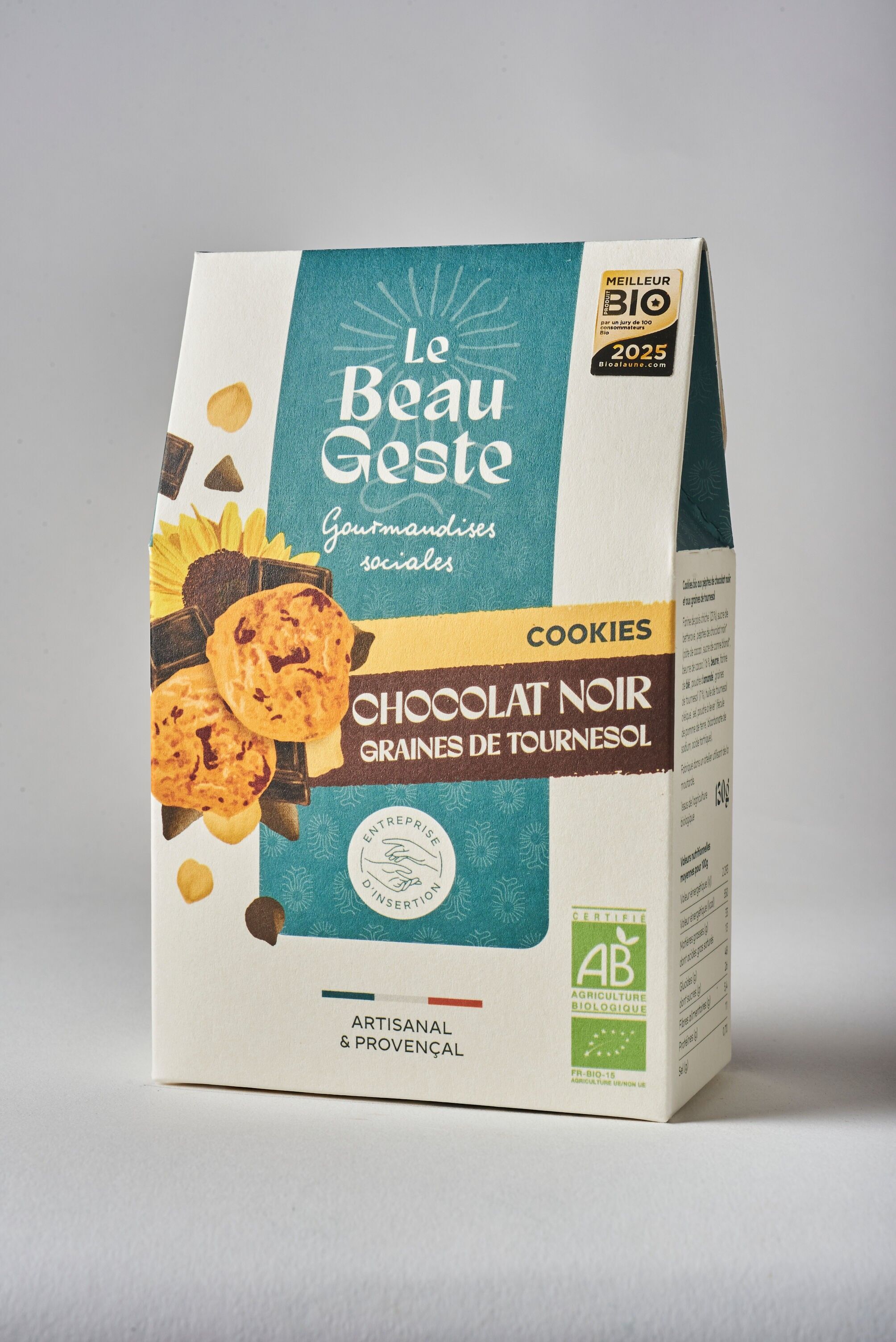 Biscotti al cioccolato e semi di girasole