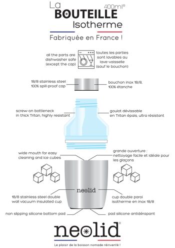 La BOUTEILLE isotherme made in France 400ml Liberty 6