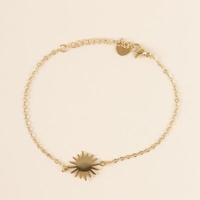 Golden bracelet with sun pendant