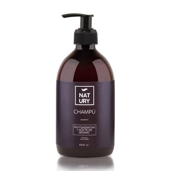 Shampoing Naturel A La Phytokératine Et L'huile De Sésame Natury 500ML 1