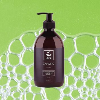 Shampoing Naturel A La Phytokératine Et L'huile De Sésame Natury 500ML 3