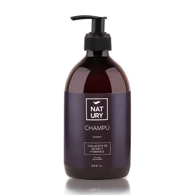 Natural Shampoo With Castor Oil And Vitamin E Natury 500 ML