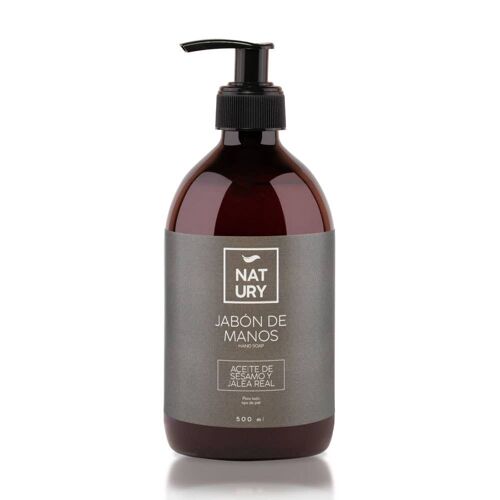 Jabón Manos Natural Con Aceite De Sésamo Y Jalea Real Natury 500 ML
