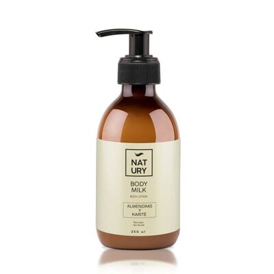 Body Milk Con Aceite De Almendras Y Karité Natury 250 ML