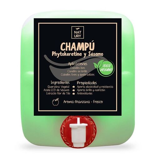 Champú Natural con Phytokeratina y Aceite de Sésamo Natury 20 L