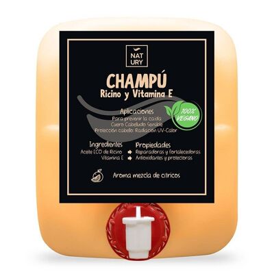 Champú Natural con Aceite de Ricino y Vitamina E Natury 20 L