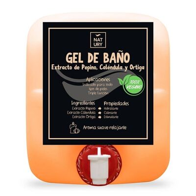 Gel de Baño con Extractos de Pepino, Caléndula y Ortiga Natury 20 L