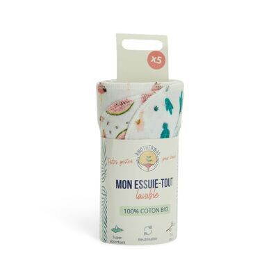 Ecological washable paper towels 100% organic cotton