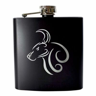 Zodiac Taurus | Stainless steel flask matt black