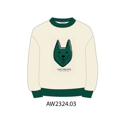 WINTER23/24 sperm whale dog sweatshirt