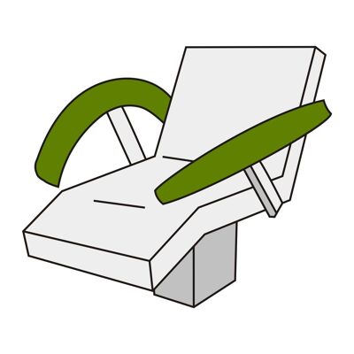 Armrest cover "Medium" with Velcro fastener (1 pair) · Velor cover for armrests