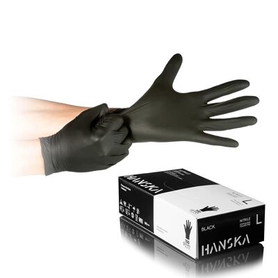 BLACK NITRILE GLOVES