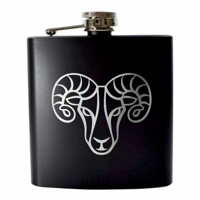Zodiac Aries | Stainless steel flask matt black