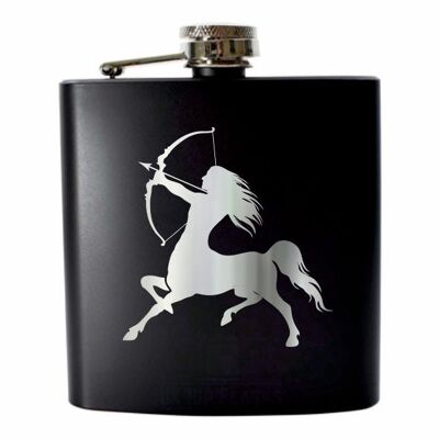 Zodiac Sagittarius | Stainless steel flask matt black