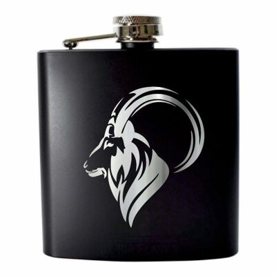 Zodiac Capricorn | Stainless steel flask matt black