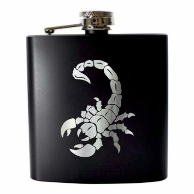 Zodiac sign Scorpio | Stainless steel flask matt black