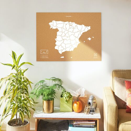 Mapa de España en corcho