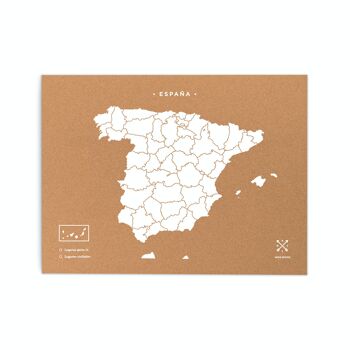 Carte de l'Espagne sur le liège 3
