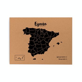 Carte de l'Espagne sur le liège 6