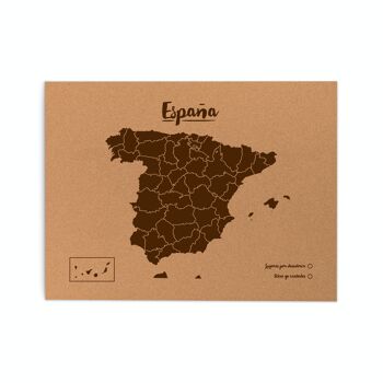 Carte de l'Espagne sur le liège 9