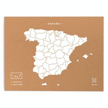 Carte de l'Espagne sur le liège 12