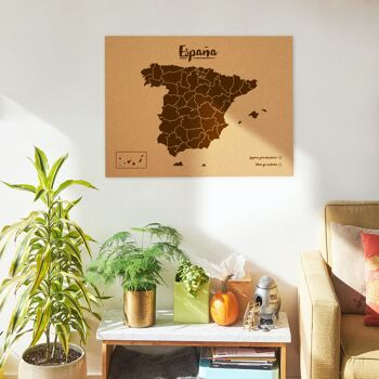 Carte de l'Espagne sur le liège 17