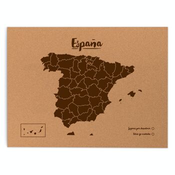 Carte de l'Espagne sur le liège 18