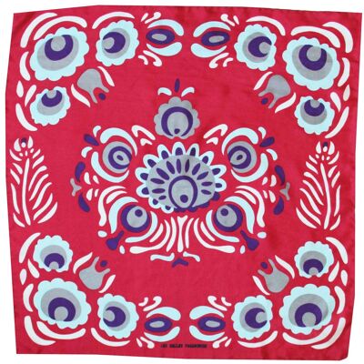 Mini Foulard en Soie Zora Rouge