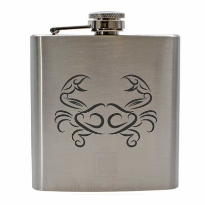 Zodiac Cancer | Stainless Steel Hip Flask