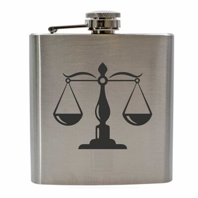 Zodiac Libra | Stainless Steel Hip Flask